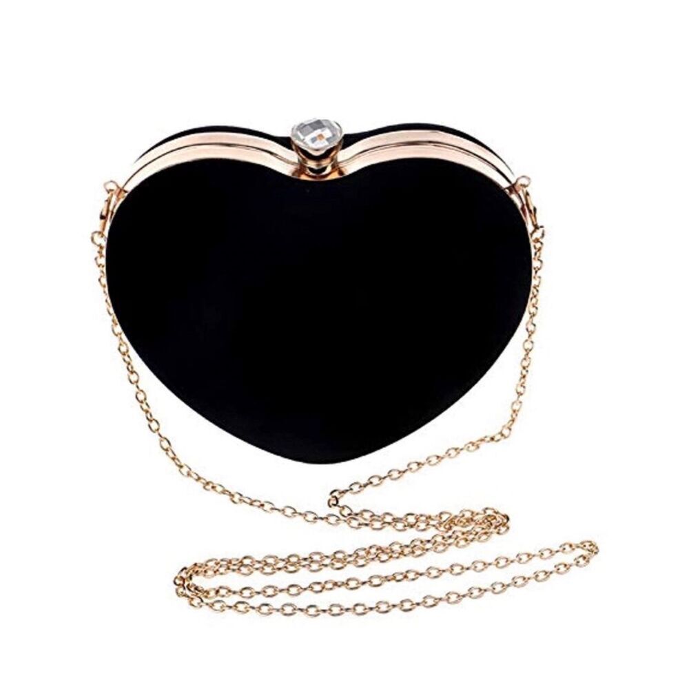 Black heart shaped purse